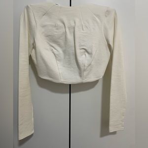 Cropped Backless Ivory Nasty Gal Top Size Small